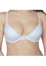 Plunge Underwired Padded Bra White